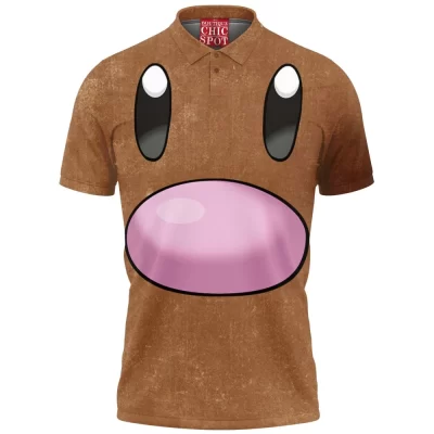 Anime Polo Shirt, Pokemon Polo Shirt, Diglet Polo Shirt