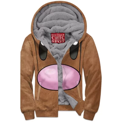 Anime Zip-Fleece-Hoodie, Pokemon Zip-Fleece-Hoodie, Diglet Zip-Fleece-Hoodie