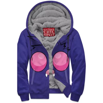 Anime Zip-Fleece-Hoodie, Pokemon Zip-Fleece-Hoodie, Venonat Zip-Fleece-Hoodie