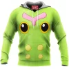 Anime Fleece-Hoodie, Pokemon Fleece-Hoodie, Caterpie Fleece-Hoodie