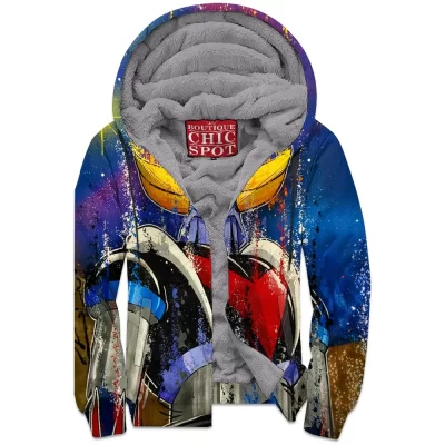 Anime Zip-Fleece-Hoodie, Mazinger Z Zip-Fleece-Hoodie