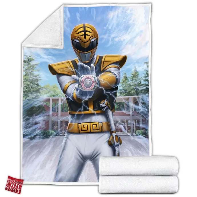 Power Rangers - White Ranger Fleece Blanket