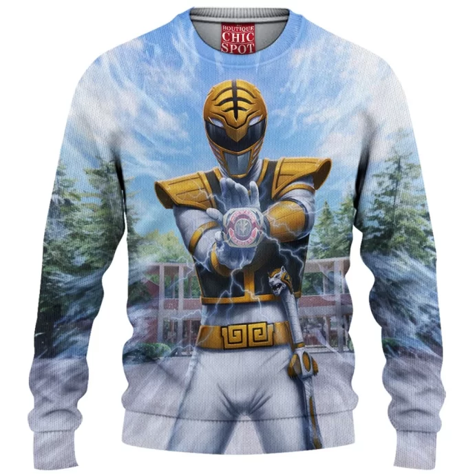 Power Rangers - White Ranger Knitted Sweater