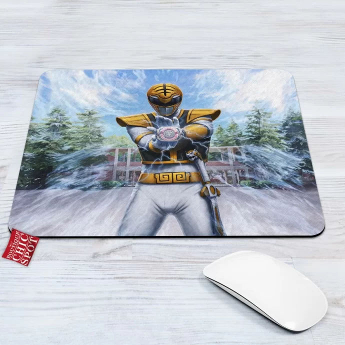 Power Rangers - White Ranger Mouse Pad