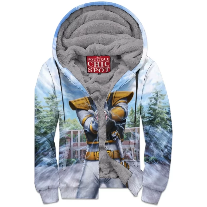 Power Rangers - White Ranger Zip Fleece Hoodie