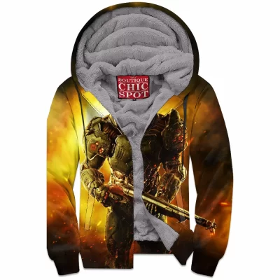 Game Zip-Fleece-Hoodie, DOOM Zip-Fleece-Hoodie