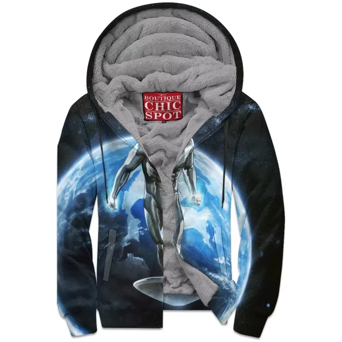 Silver Surfer Zip Fleece Hoodie