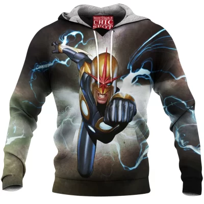 Comic Fleece-Hoodie, Nova Fleece-Hoodie