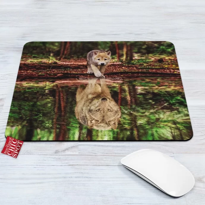 Wolf Water Reflect Mouse Pad