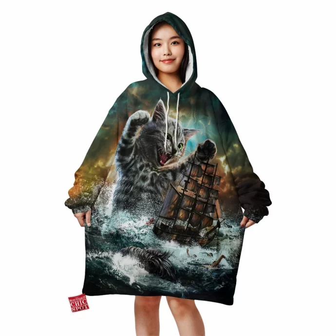 Cat Kraken Blanket Hoodie