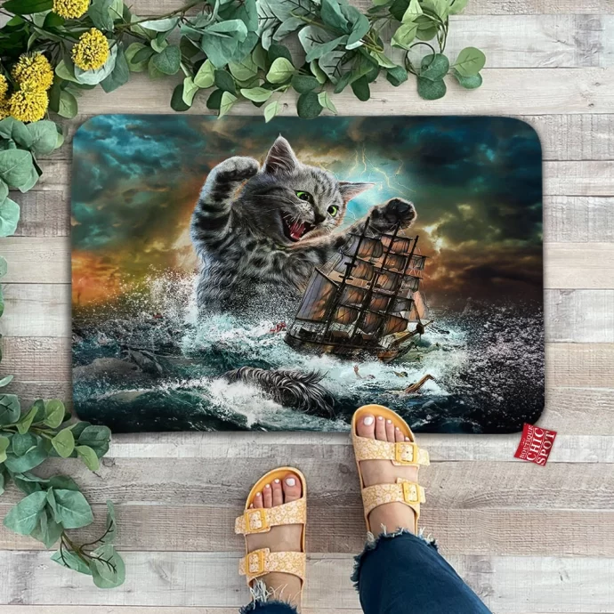 Cat Kraken Doormat