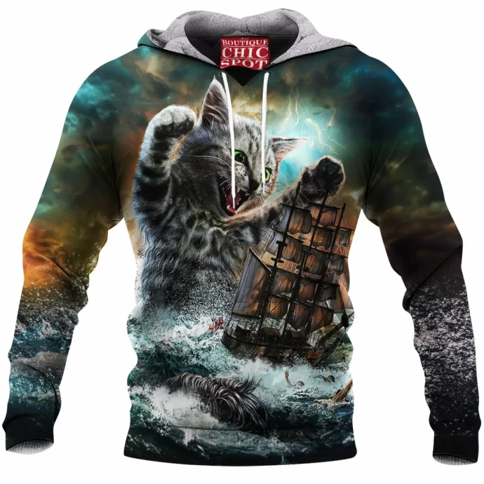 Cat Kraken Fleece Hoodie