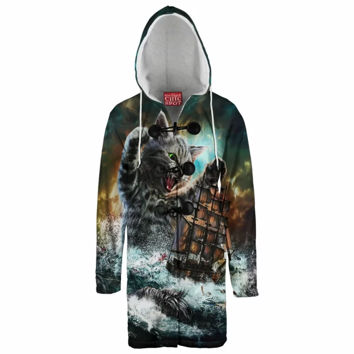 Cat Kraken Hooded Cloak Coat