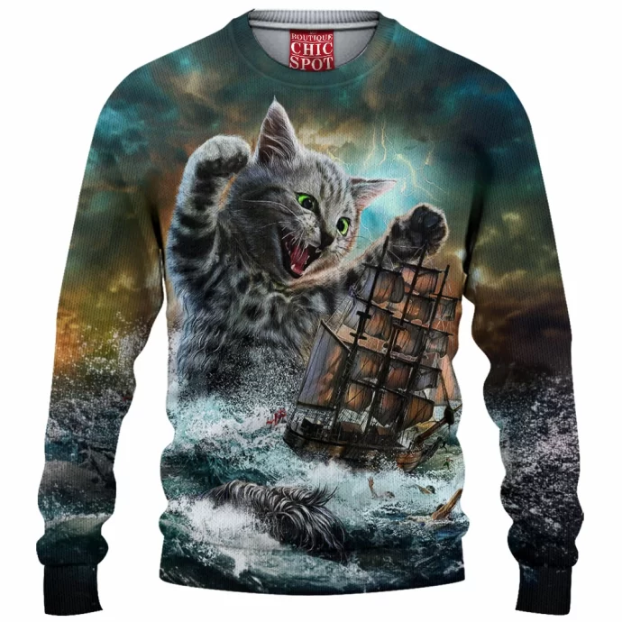 Cat Kraken Knitted Sweater