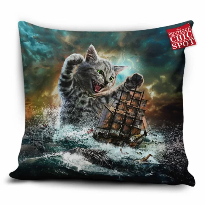 Cat Kraken Pillow Cover