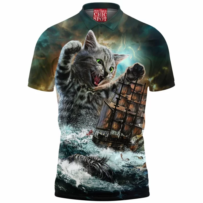 Cat Kraken Polo Shirt