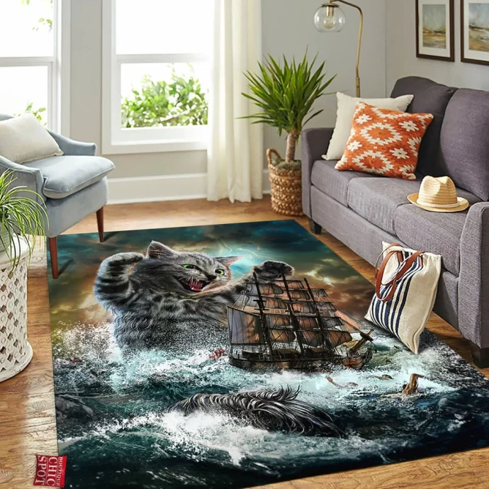 Cat Kraken Rectangle Rug