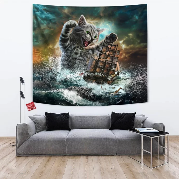 Cat Kraken Tapestry