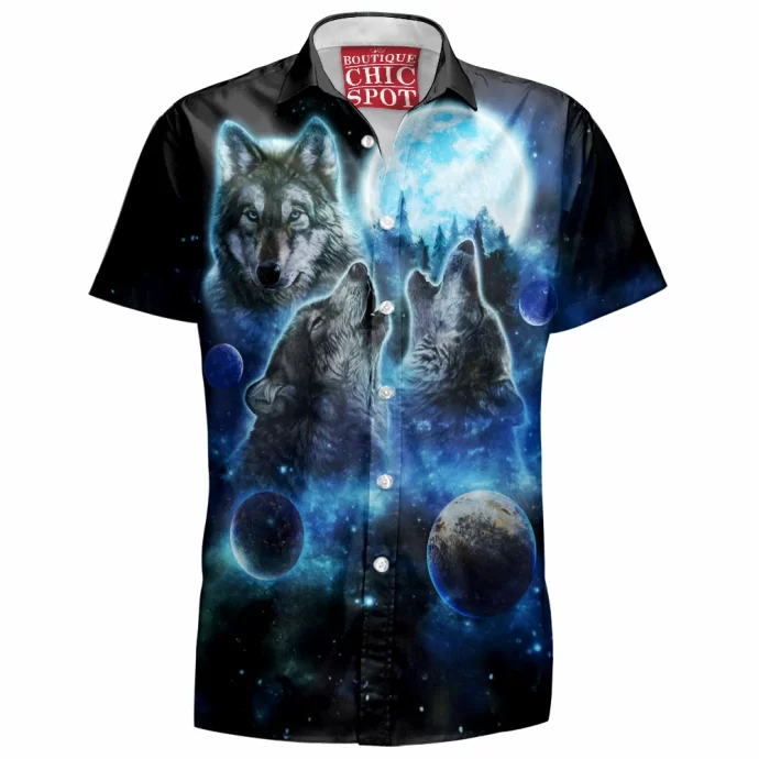 Wolves Full Moon Hawaiian Shirt