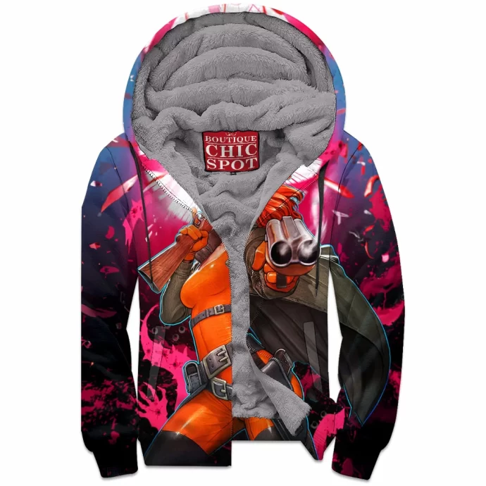 Elsa Bloodstone Zip Fleece Hoodie