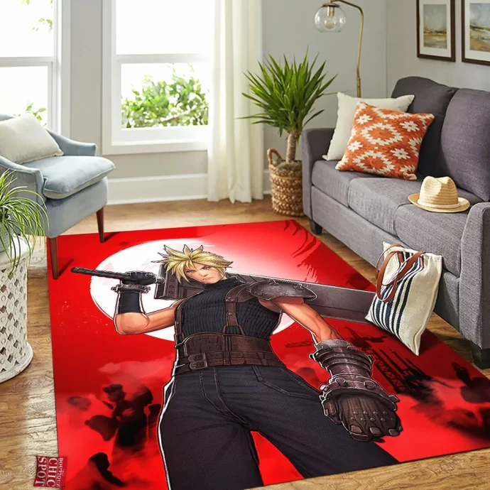 Cloud Final Fantasy Rectangle Rug