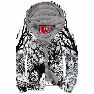 Comic Zip-Fleece-Hoodie, Swamp Thing Zip-Fleece-Hoodie