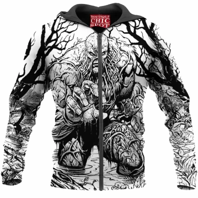 Comic Zip-Hoodie, Swamp Thing Zip-Hoodie