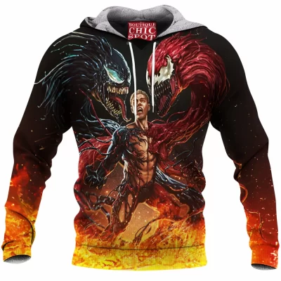 Carnage Fleece-Hoodie, Comic Fleece-Hoodie, Venom Fleece-Hoodie