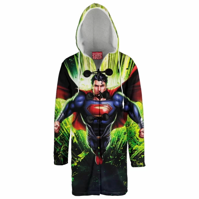 Man Of Steel Hooded Cloak Coat