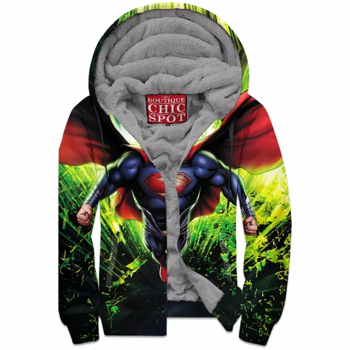 Man Of Steel Zip Fleece Hoodie