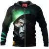 Doctor Doom Zip-Hoodie, Comic Zip-Hoodie, Dr Doom Zip-Hoodie