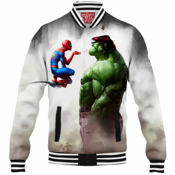 Spidey Vs Hulk Baseball Jacket