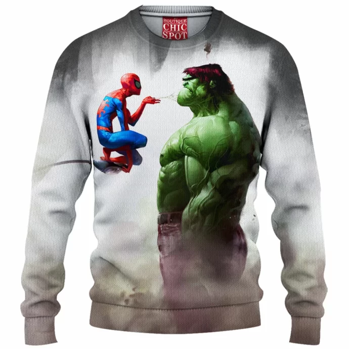 Spidey Vs Hulk Knitted Sweater