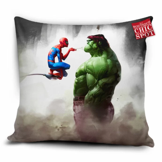 Spidey Vs Hulk Pillow Cover