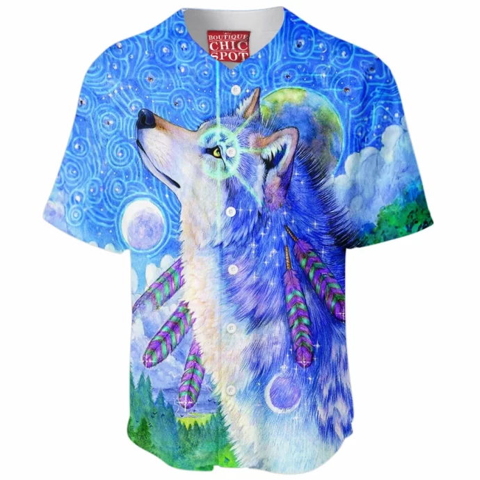 Cosmic Wolf Baseball Jersey