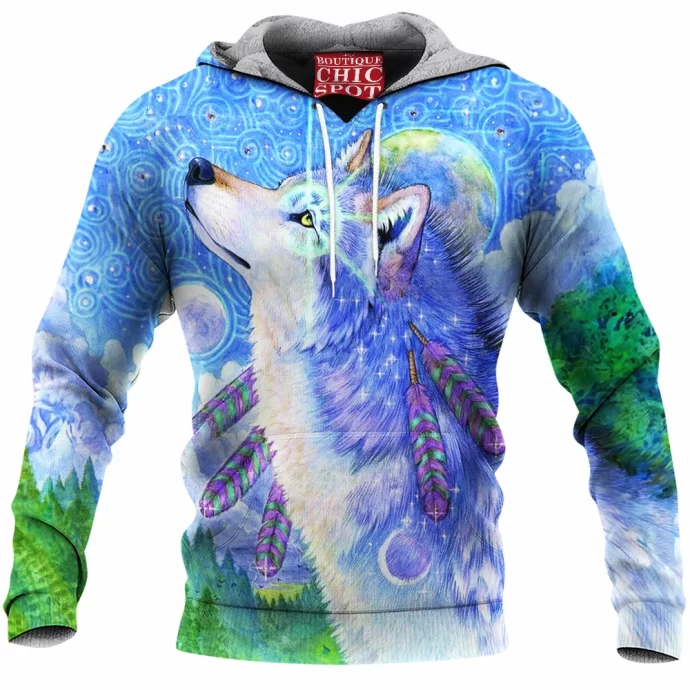 Cosmic Wolf Fleece Hoodie