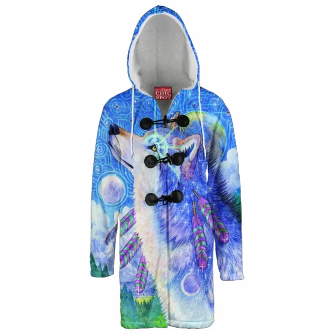 Cosmic Wolf Hooded Cloak Coat