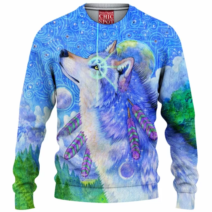 Cosmic Wolf Knitted Sweater