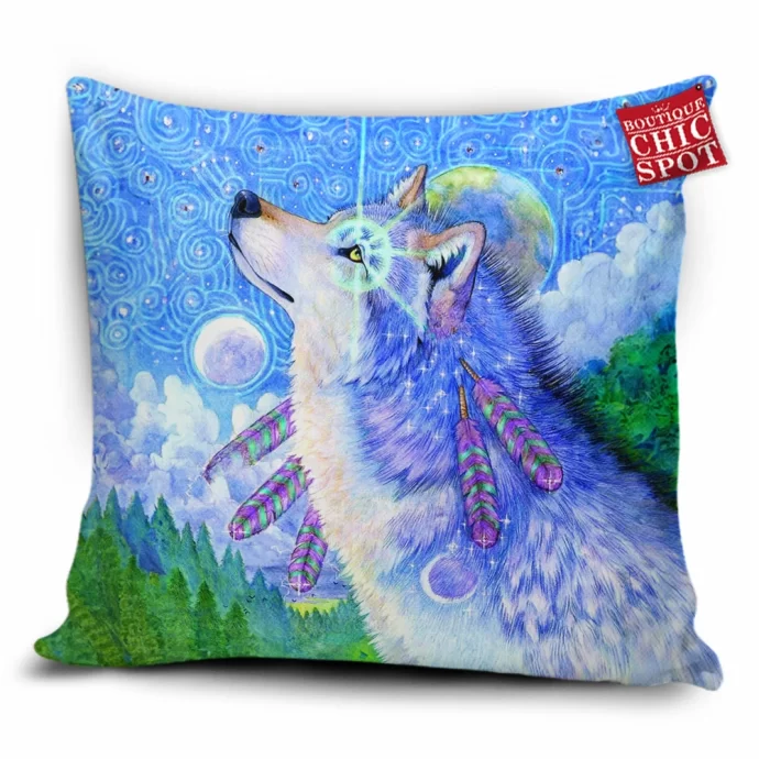 Cosmic Wolf Pillow Cover