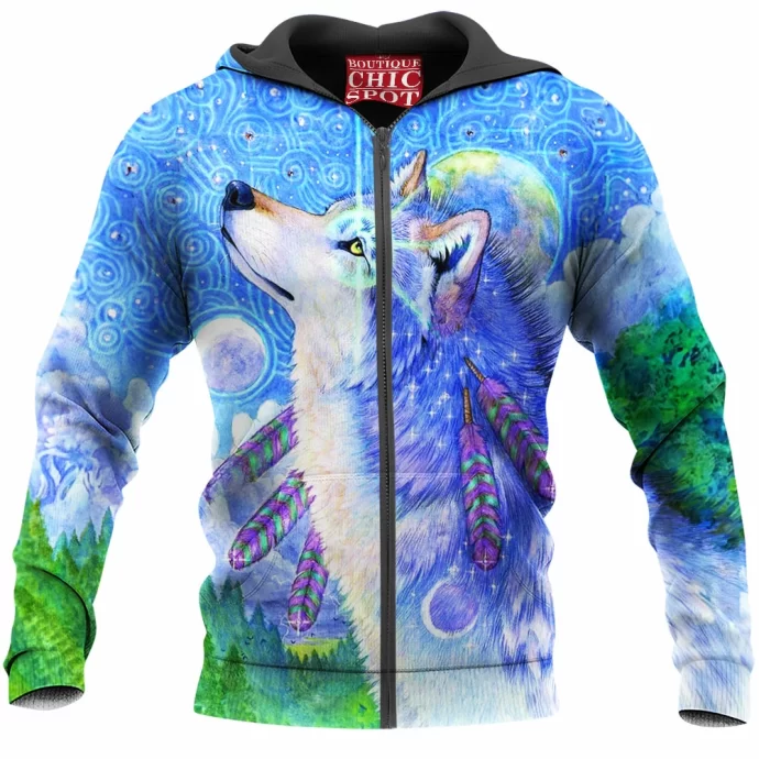 Cosmic Wolf Zip Hoodie