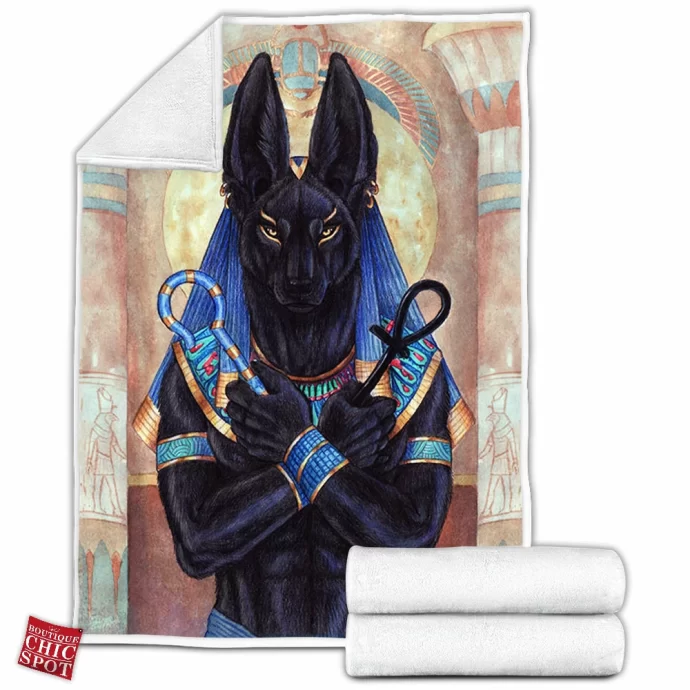 Anubis Fleece Blanket