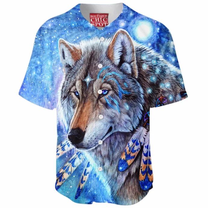 Mystic Spirit Wolf Baseball Jersey