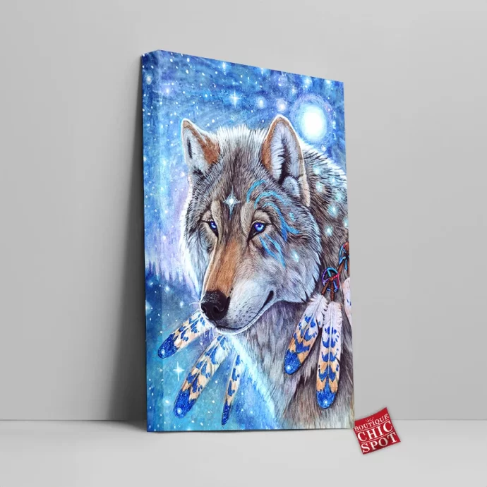 Mystic Spirit Wolf Canvas Wall Art