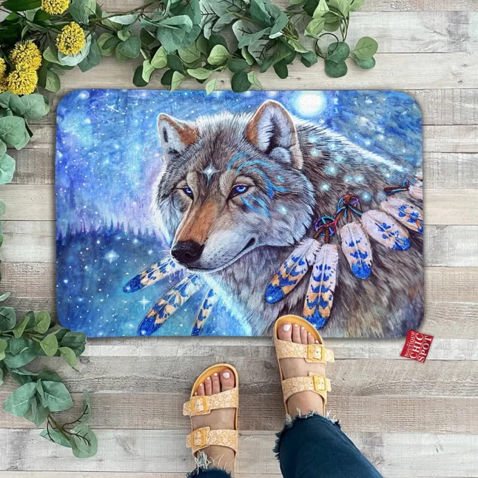 Mystic Spirit Wolf Doormat