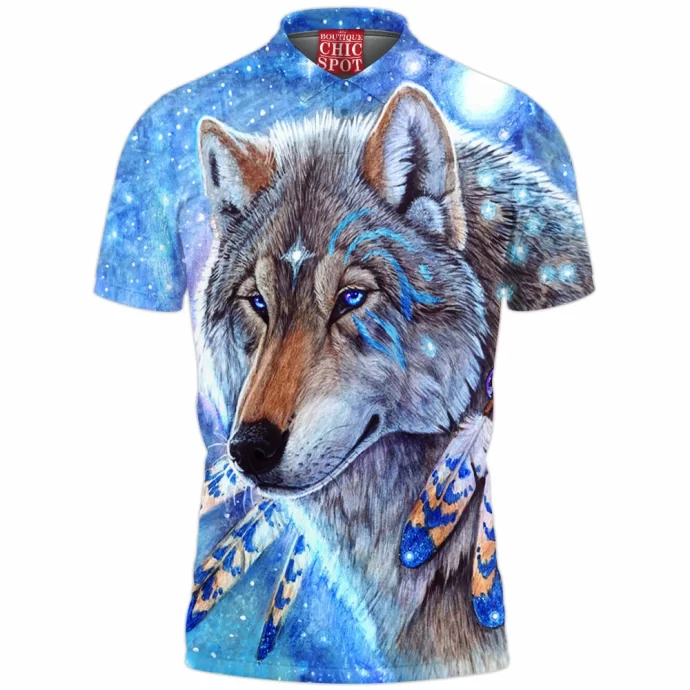 Mystic Spirit Wolf Polo Shirt