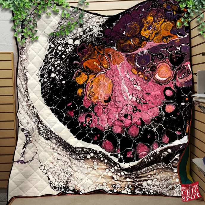 Anatomy Of A Universe Acrylic Fluid Quilt Blanket