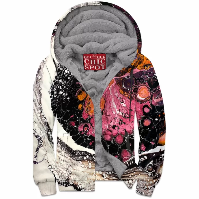 Anatomy Of A Universe Acrylic Fluid Zip Fleece Hoodie