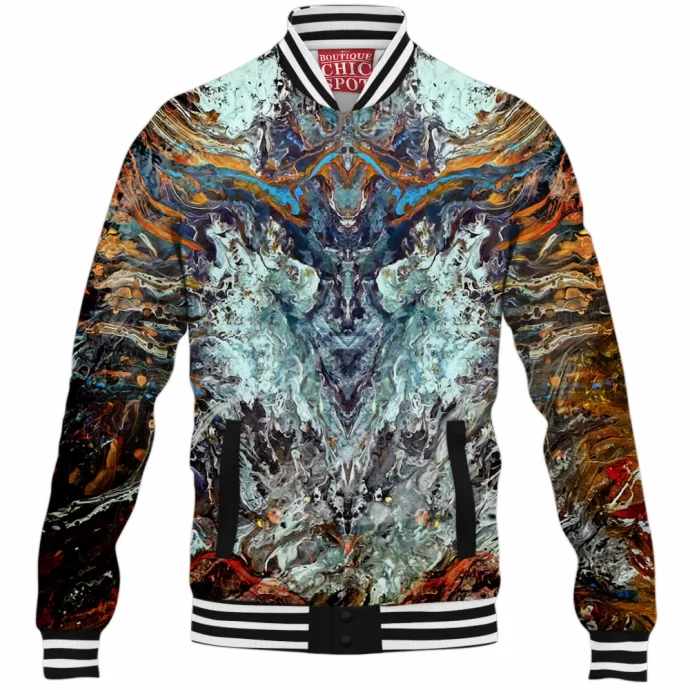 Psychedelic Rorschach Untitled Baseball Jacket