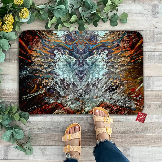 Psychedelic Rorschach Untitled Doormat