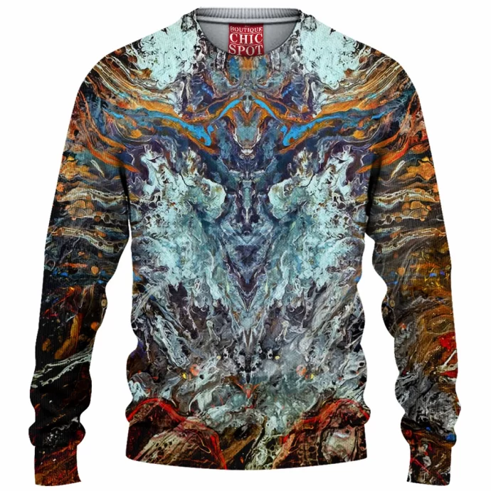 Psychedelic Rorschach Untitled Knitted Sweater